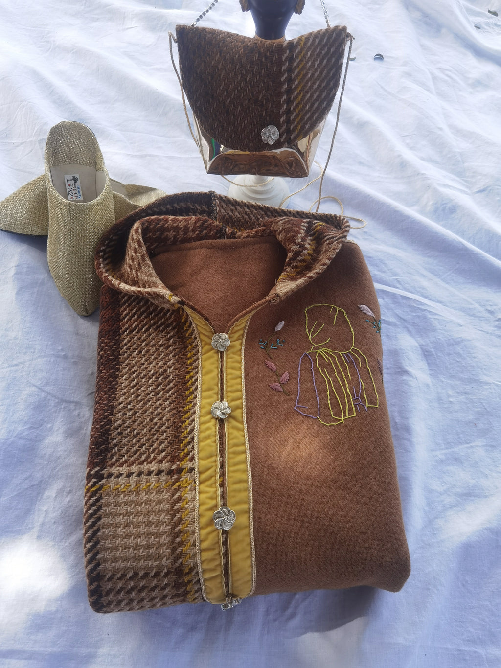 جلابة أطفال بنات مع حقيبة وبلغة هذية